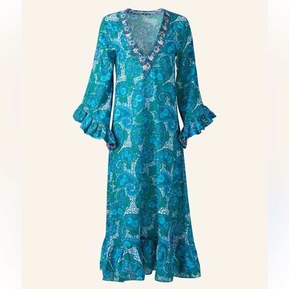 Alix Of Bohemia Zelda Pool Paisley Dress NWOT - Picture 3 of 7